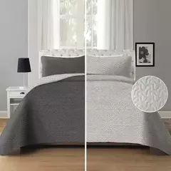 Cubrecama 2 1/2 Plazas Reversible Calidad Premium + Fundas de almohada - comprar online