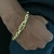 Pulseira Cadeado de quina 8mm de moeda antiga