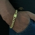 Pulseira cadeado 7mm leve de moeda antiga