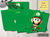 Rótulo Adesivo Sacolinha Super Mario Bros - Luigi