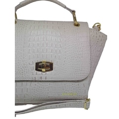 BOLSA COURO TRANSVERSAL E MÃO MUNIQUE OFF-WHITE - comprar online