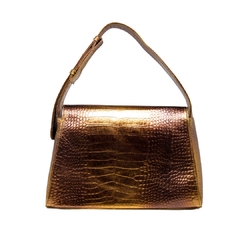 BOLSA EM COURO LEGÍTIMO CROCO ALÇA DE BRAÇO E MÃO VERONA COBRE na internet