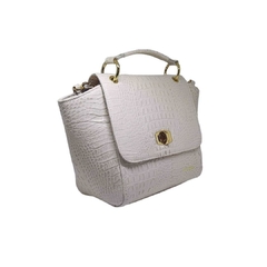BOLSA COURO TRANSVERSAL E MÃO MUNIQUE OFF-WHITE - comprar online
