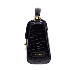 BOLSA EM COURO LEGÍTIMO CROCO TRANSVERSAL E DE MÃO MADRI PRETO - comprar online