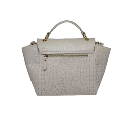 BOLSA COURO TRANSVERSAL E MÃO MUNIQUE OFF-WHITE - loja online