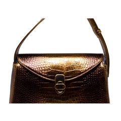 Imagem do BOLSA EM COURO LEGÍTIMO CROCO ALÇA DE BRAÇO E MÃO VERONA COBRE