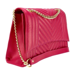 BOLSA EM COURO LEGÍTIMO METELASSÉ TRANSVERSAL E DE MÃO PARIS MAGENTA - comprar online
