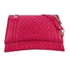 BOLSA EM COURO LEGÍTIMO METELASSÉ TRANSVERSAL E DE MÃO PARIS MAGENTA