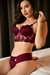 Conjunto Kiara/LOVE AFFAIR tule bordado marsala na internet