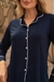 PIJAMA SERENA EM VISCOSE COM ELASTANO AZUL MARINHO E BRANCO - comprar online