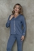 PIJAMA LONGO EM MALHA CANELADA AZUL MARINHO - (cópia) - (cópia) - (cópia) - Daap Store