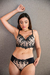 Conjunto Kiara Guipure Bordado Preto fundo Nude - Daap Store