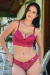 Conjunto Bianca Renda com bojo e aro, calcinha fio duplo