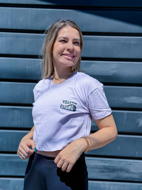 CAMISETA SILK MC NIGHT OUT FEM LILAS ( VLTS01049507 ) VOLCOM YC