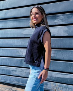 BLUSA GOLA TRICOT SPECTRUM PRETA ( 18364 ) TRI CATS - Loja Libertá