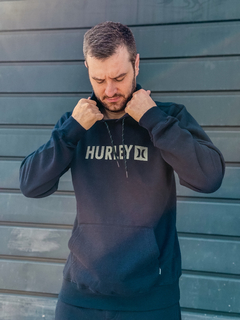 MOLETOM FECHADO SQUARE PRETO ( HYBL02018602 ) HURLEY