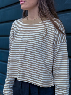 CAMISETA ML STONE STRIPES FEM AREIA ( VLTS02003221 ) VOLCOM YC - comprar online