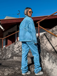 JAQUETA OVERSIZED JEANSWEAR HEART AZUL JEANS ( 6836 ) APPROVE na internet