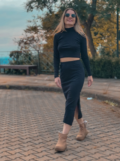 SAIA MIDI SINGLE STONE FEM PRETA ( VLSS01000802 ) VOLCOM YC - comprar online