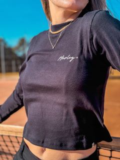 BLUSA M/L BASIC PRETA ( HYTS04006102 ) HURLEY YC - comprar online