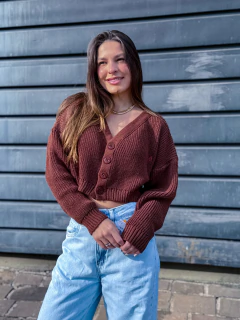 TRICOT CARDIGAN BEACH PLEASE FEM MARROM ( VLBL04003422 ) VOLCOM YC na internet