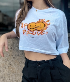 CROPPED DOOUDLE DOUBLE SUN BRANCO ( 6607 ) APPROVE - comprar online