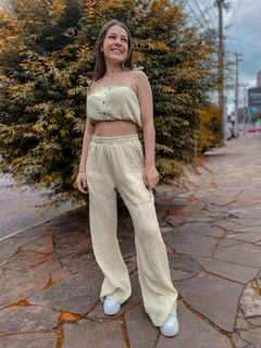 CONJUNTO COTTON DOUBLE VERDE ( HL215123 ) HANG LOOSE YC