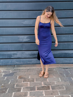VESTIDO EASY MIDI AZUL MARINHO ( HL315279 ) HANG LOOSE YC