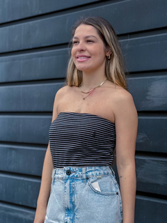BLUSA STRIPE TUBE FEM PRETA ( VLTS03019002 ) VOLCOM YC - comprar online