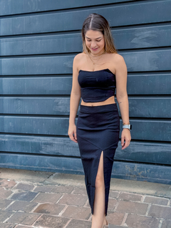 CONJUNTO TOP E SAIA PAMPA PRETO ( 50552 ) TRI CATS na internet