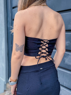 Imagem do CONJUNTO TOP E SAIA PAMPA PRETO ( 50552 ) TRI CATS