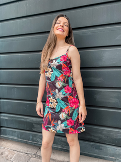 VESTIDO FEM MULTI FLORAL ( HYVT01003599 ) HURLEY YC