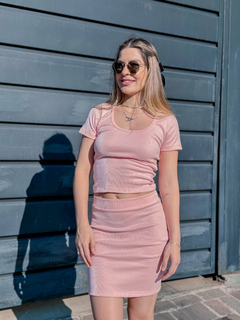 CONJUNTO SAIA E BLUSA DESTINO ROSA CLARO ( 50553 ) TRI CATS na internet