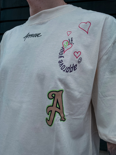 CAMISETA OVERSIZED NEW AESTHETIC OFF WHITE ( 6757 ) APPROVE - Loja Libertá