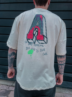 CAMISETA OVERSIZED NEW AESTHETIC OFF WHITE ( 6757 ) APPROVE na internet
