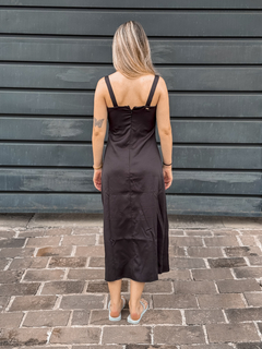 VESTIDO MIDI ALFAIATARIA TWIST PRETO ( 31961 ) TRI CATS - comprar online