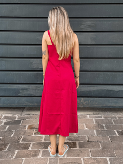VESTIDO MIDI ALFAIATARIA TWIST VERMELHO ( 31961 ) TRI CATS - comprar online