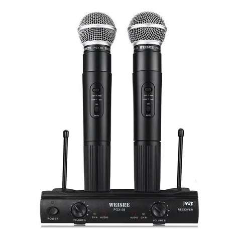 Microfone Sem Fio Duplo Dinamico Profissional PGX-58 Coibeu