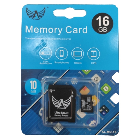 Cartao De Memória 16GB Micro Sd Classe 10 80mbs Al-Mo-16