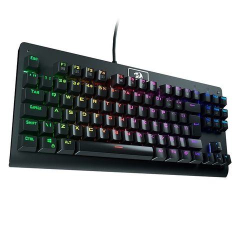 Teclado Mecânico Gamer Redragon Dark Avenger Rainbow Preto Switch Marrom Abnt2 - K568R PT-Brown