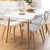 Combo Mesa Milan + 4 sillas Windsor (Blanco)