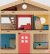 casa de madera con muebles