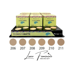 Pó Compacto Matte A Prova D'água Tons 206 a 211