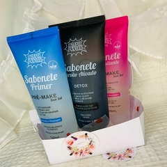 Kit Pele Radiante: Sabonete Detox, Sabonete Pré-Make e Sabonete Pós-Make - Linha #SuperPoderes.