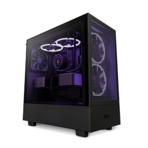 Gabinete Gamer NZXT Mid Tower ATX H5 Flow Edition Compacto Preto Fosco - CC-H51FB-01