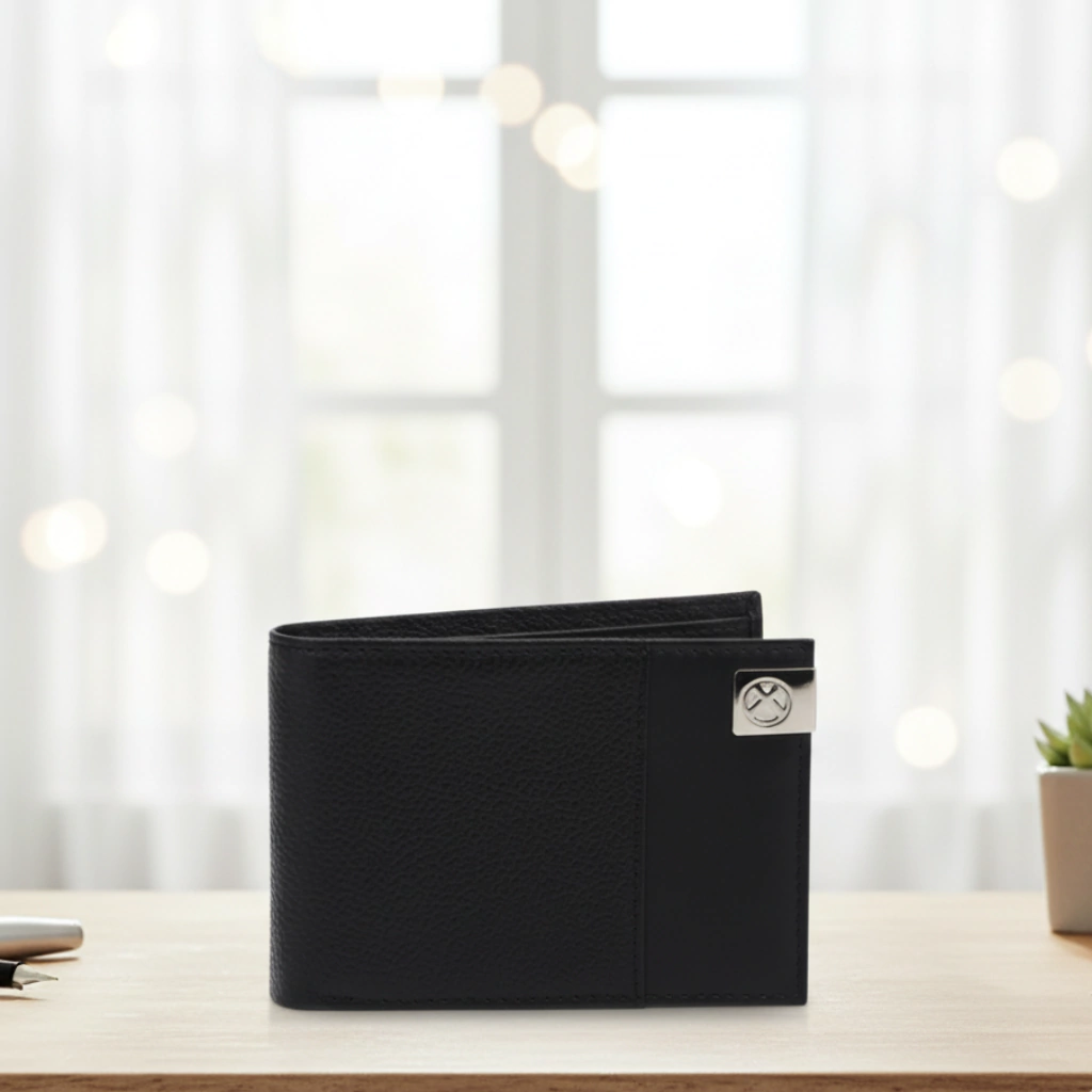 BILLETERA HOMBRE CUERO PREMIUM NEGRA UNICROSS