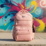 MOCHILA ESPALDA 18 PULG. PORTANOTEBOOK ROSA CON ORGANIZADOR ELF