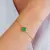 Pulseira Trevo Verde Dourada