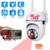 Câmera de Vigilância de Segurança Sem Fio Ao Ar Livre, Rastreamento Humano AI, Áudio Bidirecional, Night Color Cam, Wi-Fi IP, 2MP, 3MP