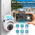 Câmera de Vigilância de Segurança Sem Fio Ao Ar Livre, Rastreamento Humano AI, Áudio Bidirecional, Night Color Cam, Wi-Fi IP, 2MP, 3MP - comprar online